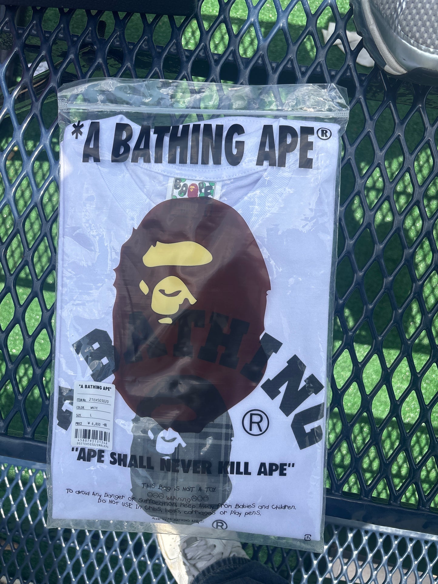 BAPE White Tee Large