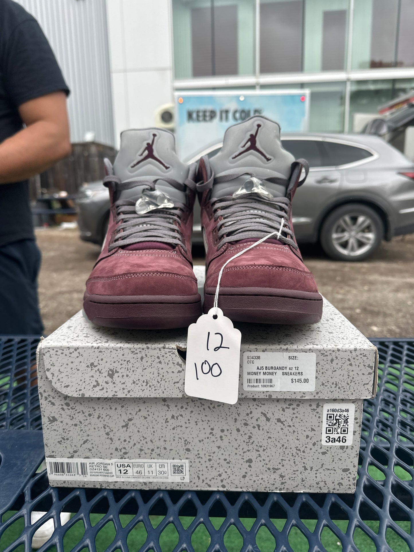 Jordan 5 Burgundy Size 12