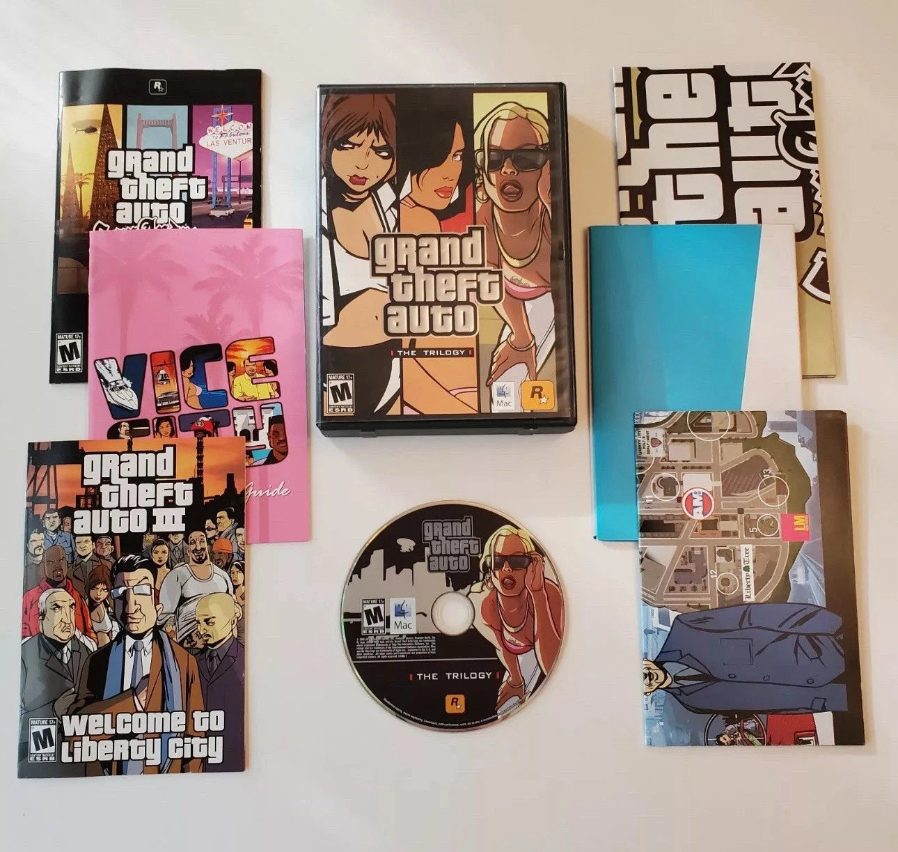 Grand Theft Auto: The Trilogy COMPLETE - (Mac-Apple) PERFECT LOOKS NEW ALL BOOKS