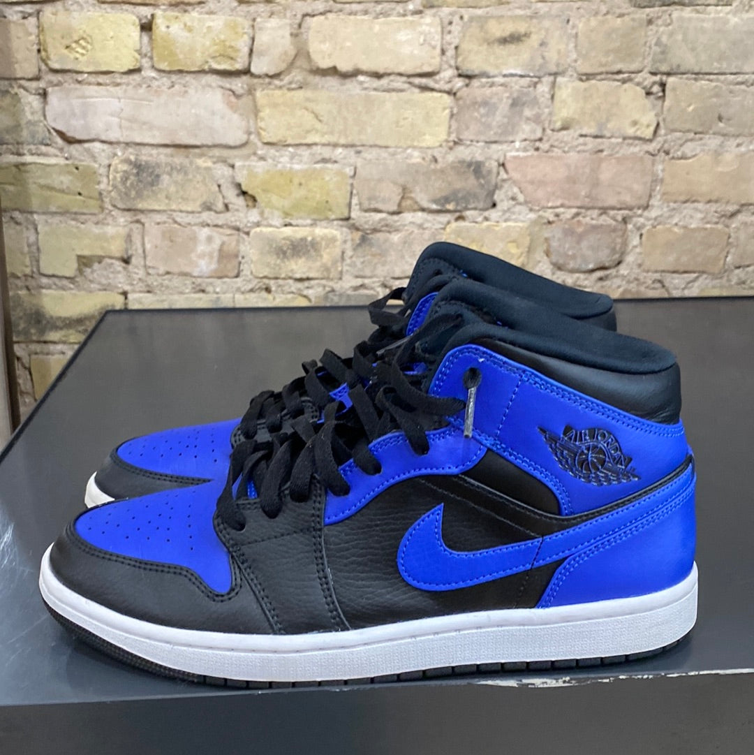 1 Mid Hyper Royal Leather Size 10.5 (MKE) TRUSTEDCLUB