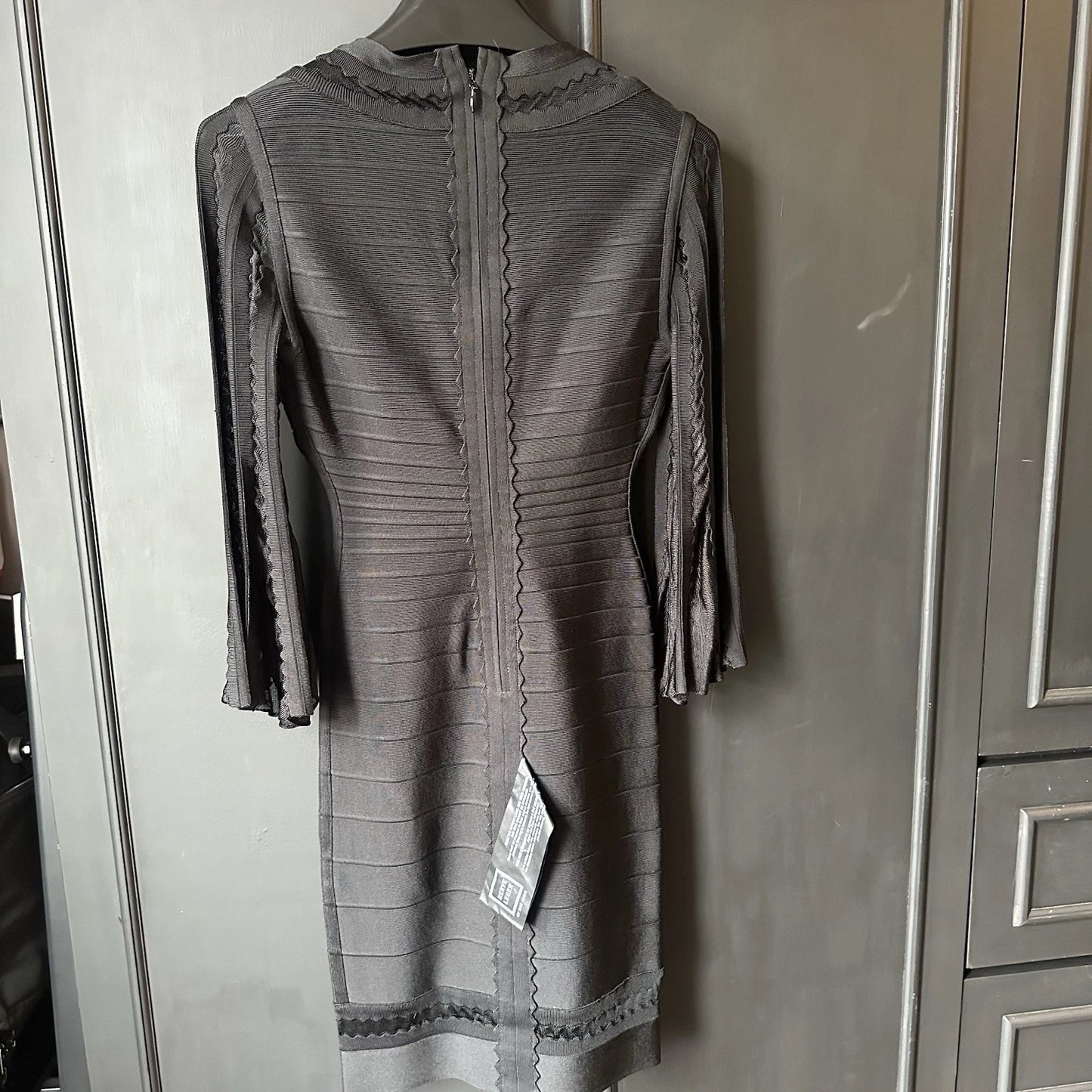 $1390 Retail Herve Leger Minervah Bandage Gown, XS, Black, NWT SHIPS FAST RARE!!