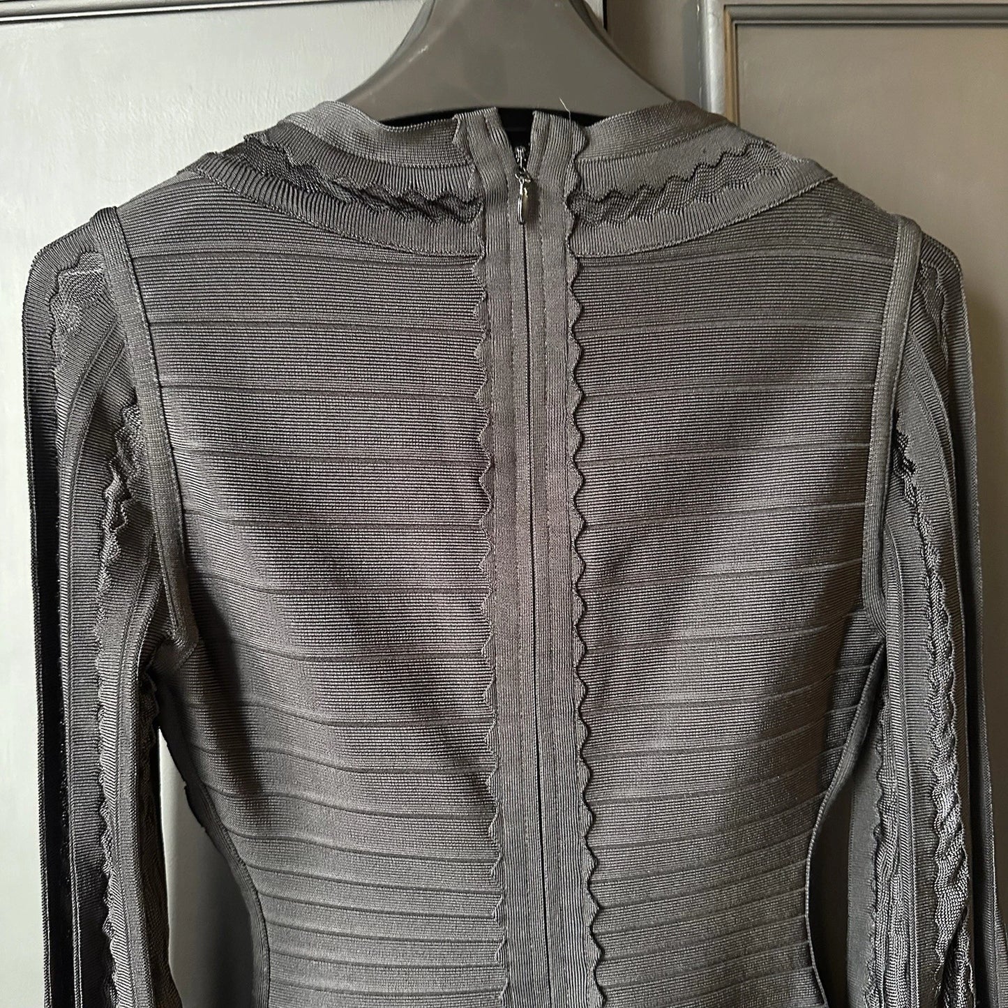 $1390 Retail Herve Leger Minervah Bandage Gown, XS, Black, NWT SHIPS FAST RARE!!