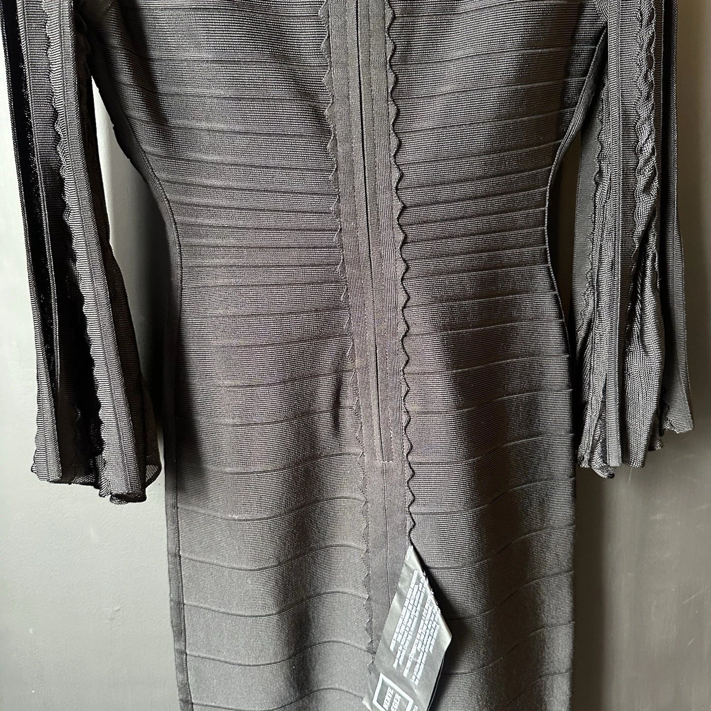 $1390 Retail Herve Leger Minervah Bandage Gown, XS, Black, NWT SHIPS FAST RARE!!