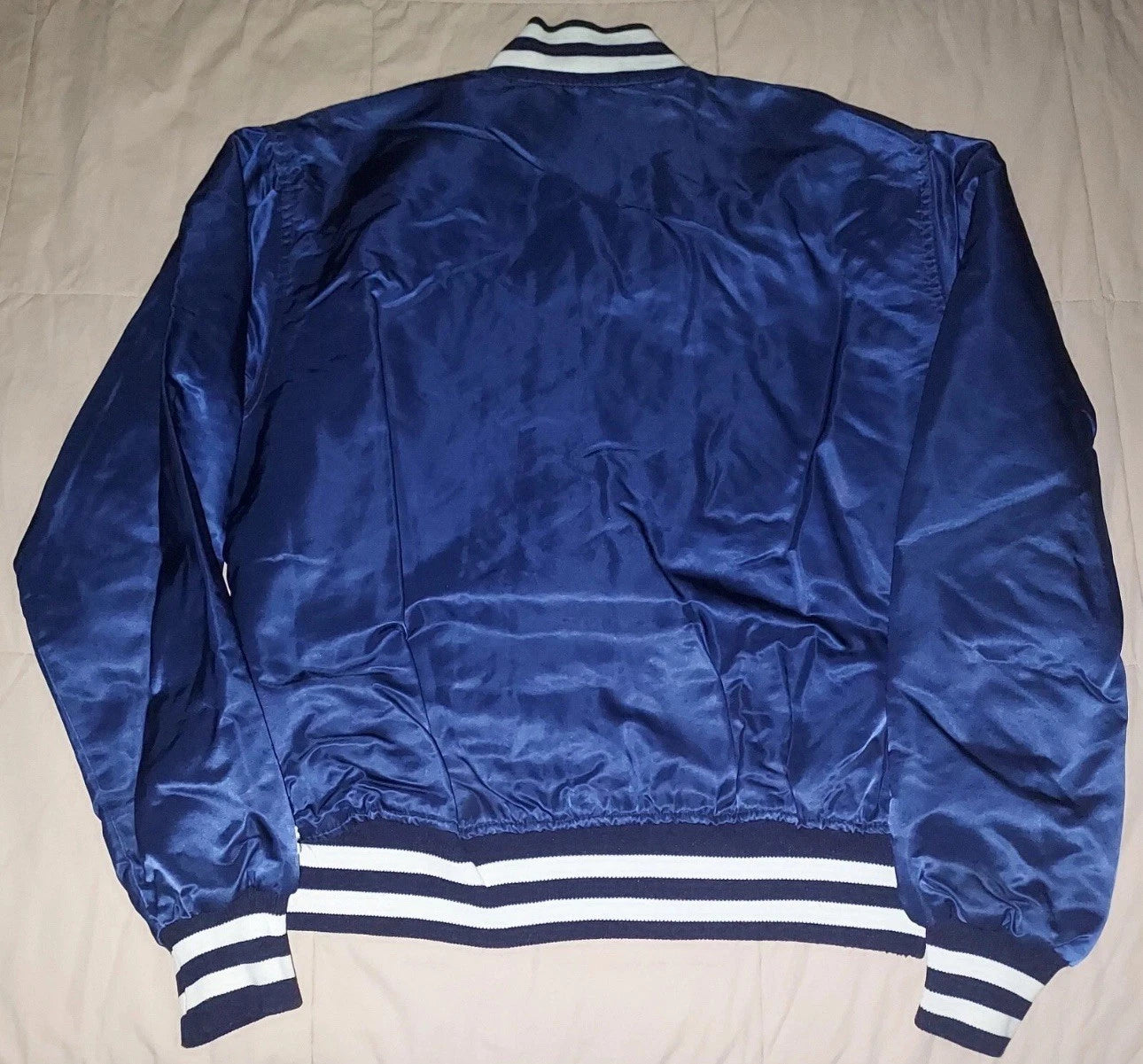 VTG NEW YORK YANKEES STARTER DIAMOND COLLECTION SATIN BOMBER JACKET M 80s 90s