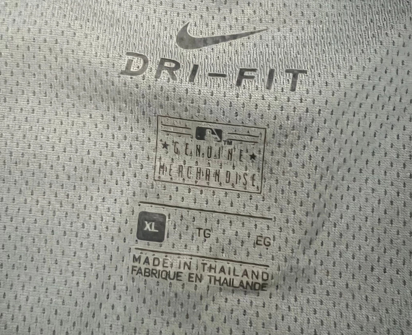 Houston Astros MLB Nike Dri-Fit Men's Gray Blue Ragloan Sleeve Shirts Size XL