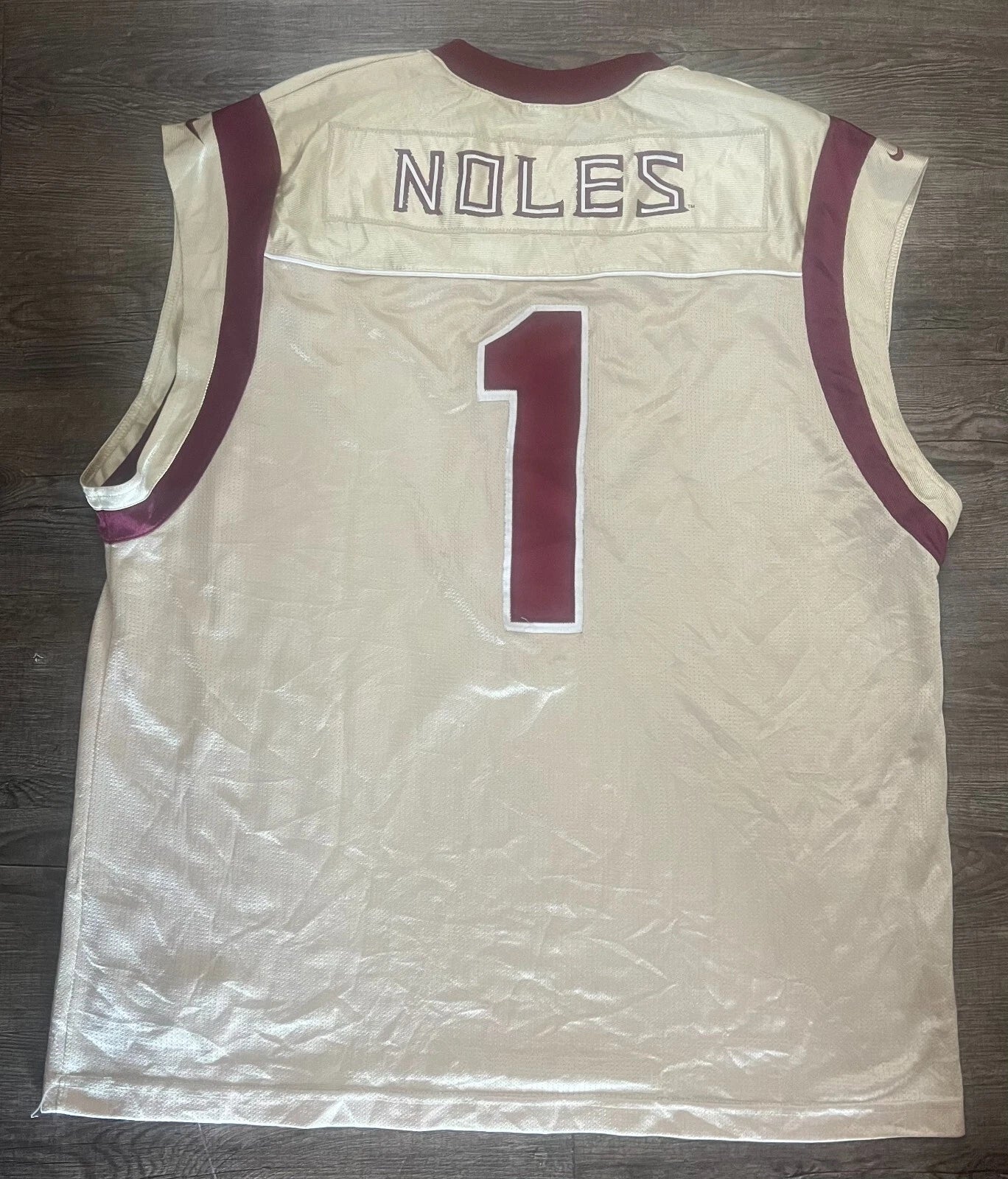 Nike Basketball Jersey FSU Florida State Seminoles Yellow Size XL