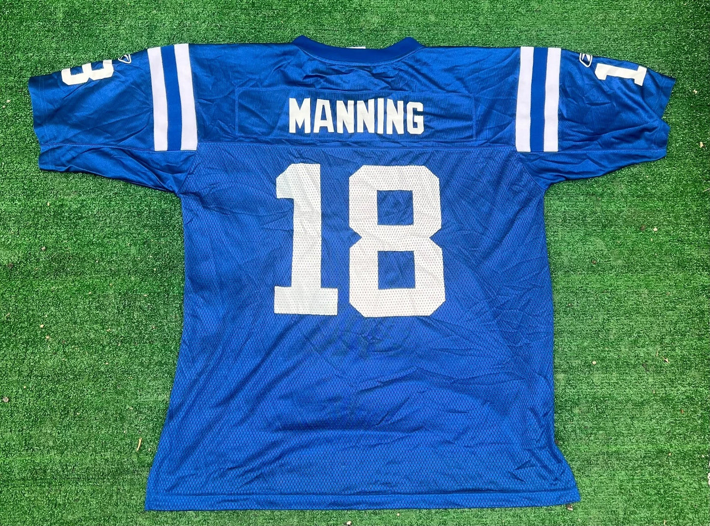 Vintage NFL Mens Indianapolis Colts #18 Peyton Manning Authentic Jersey Size L