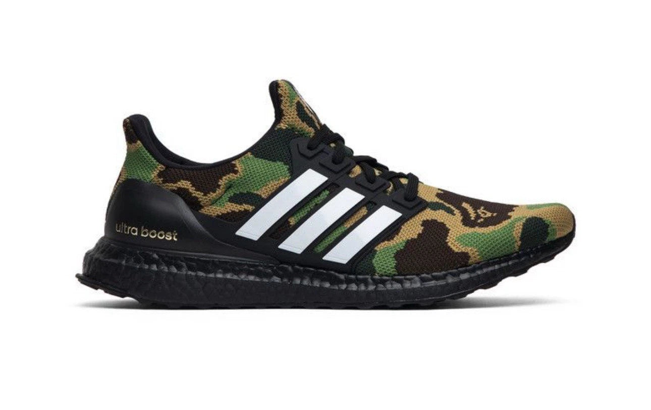 Adidas X Bape Ultraboost Green Camo Size 8.5 F35097