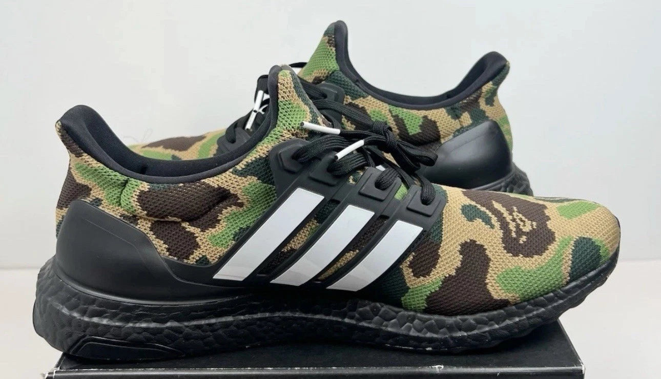 Adidas X Bape Ultraboost Green Camo Size 8.5 F35097