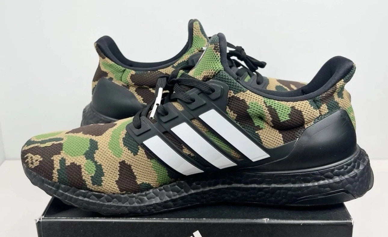 Adidas X Bape Ultraboost Green Camo Size 8.5 F35097