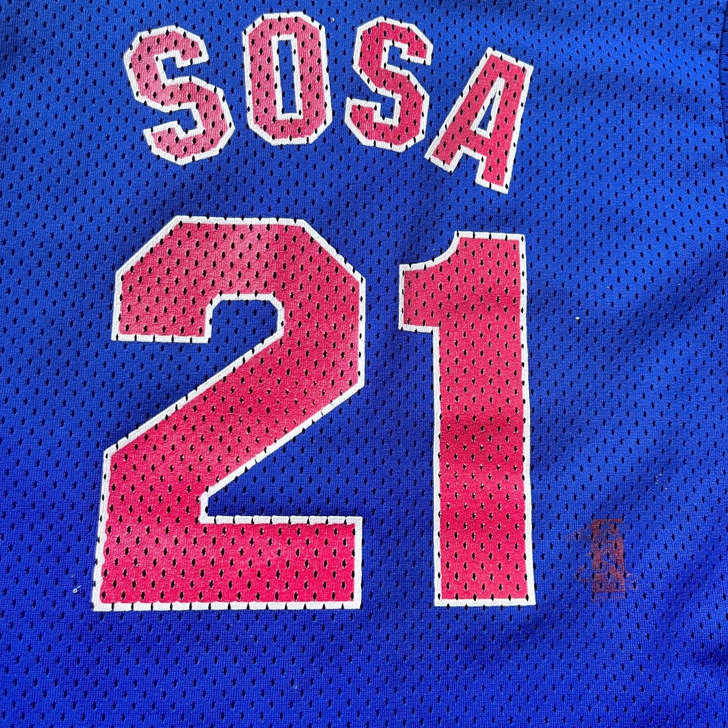 Majestic Mens Blue Sammy Sosa #21 Chicago Cubs MLB Baseball Jersey Rare Vintage