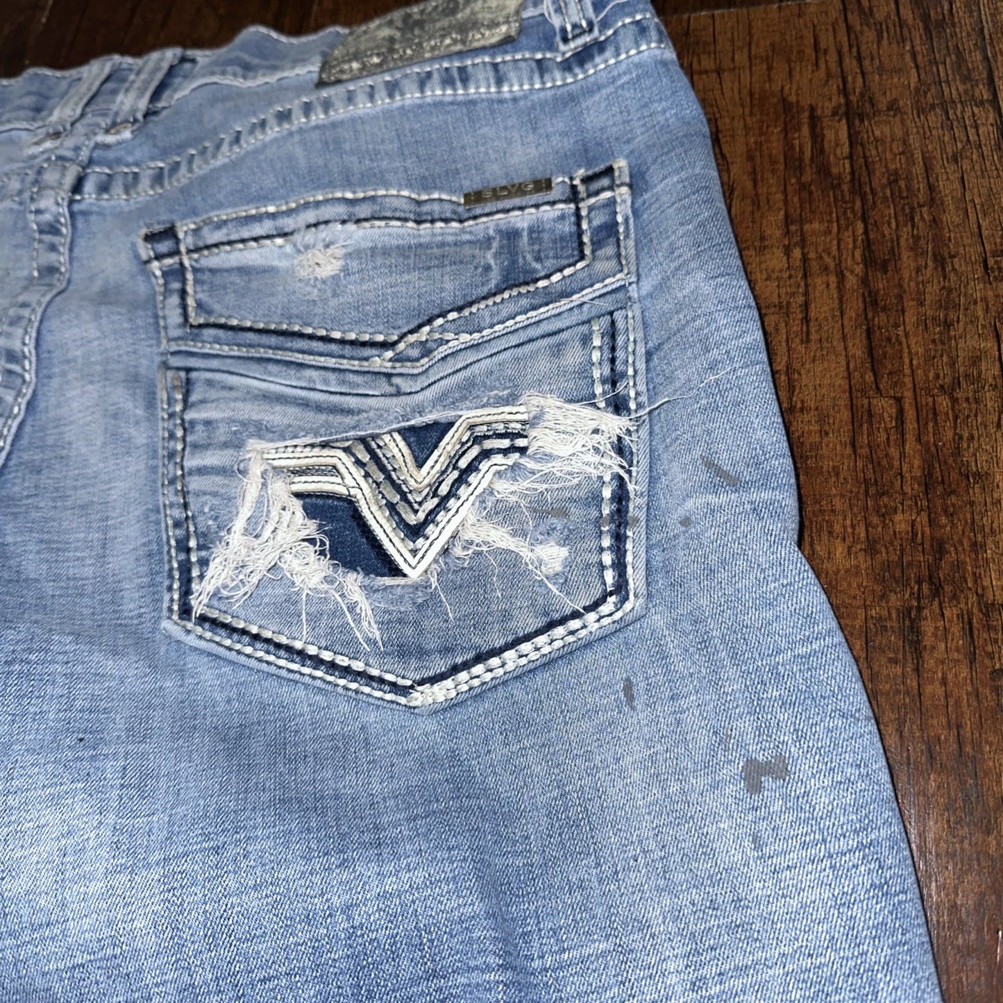 Salvage Supply Buckle Jeans Mens 36L 36x30 Mayhem Straight Regular Stretch Denim