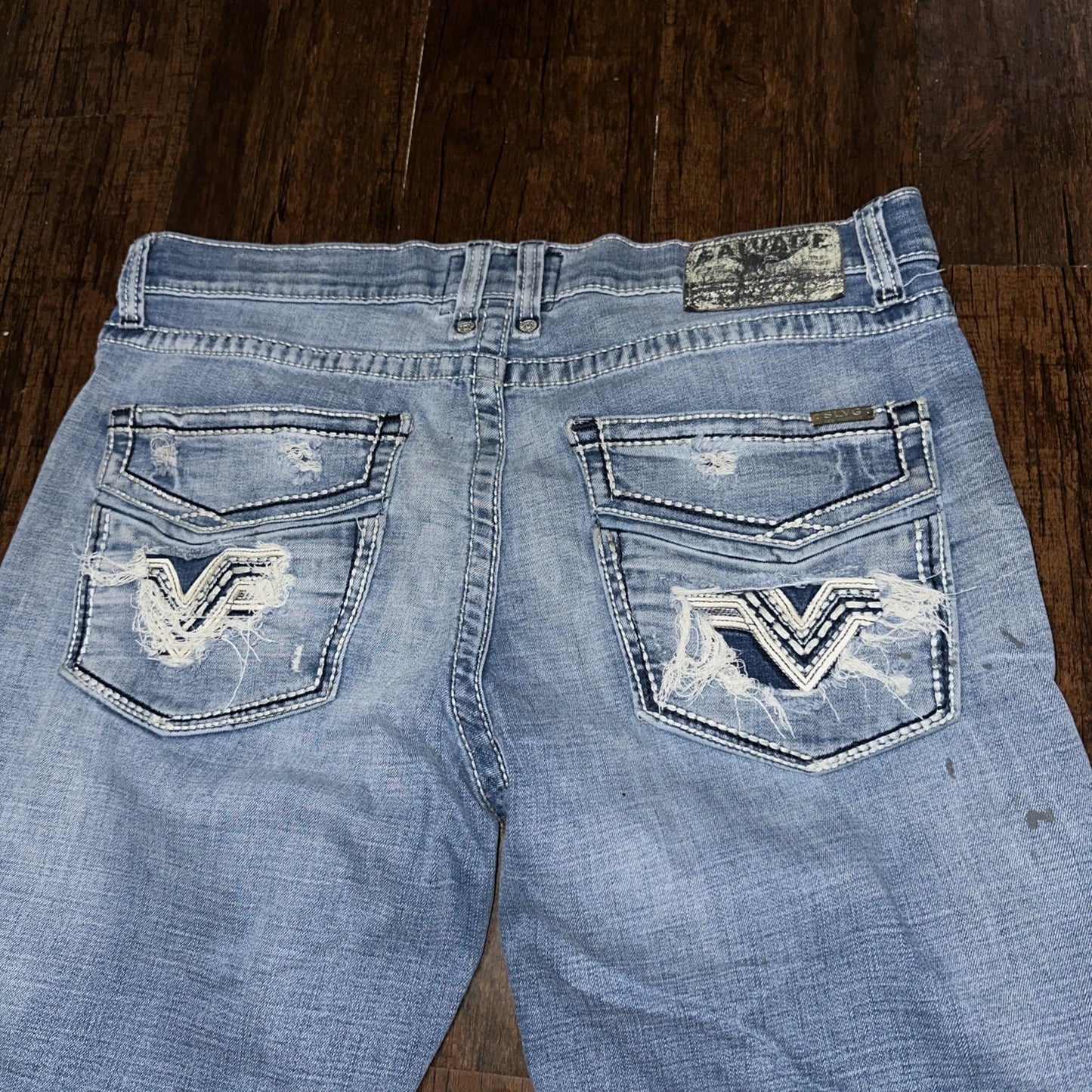 Salvage Supply Buckle Jeans Mens 36L 36x30 Mayhem Straight Regular Stretch Denim