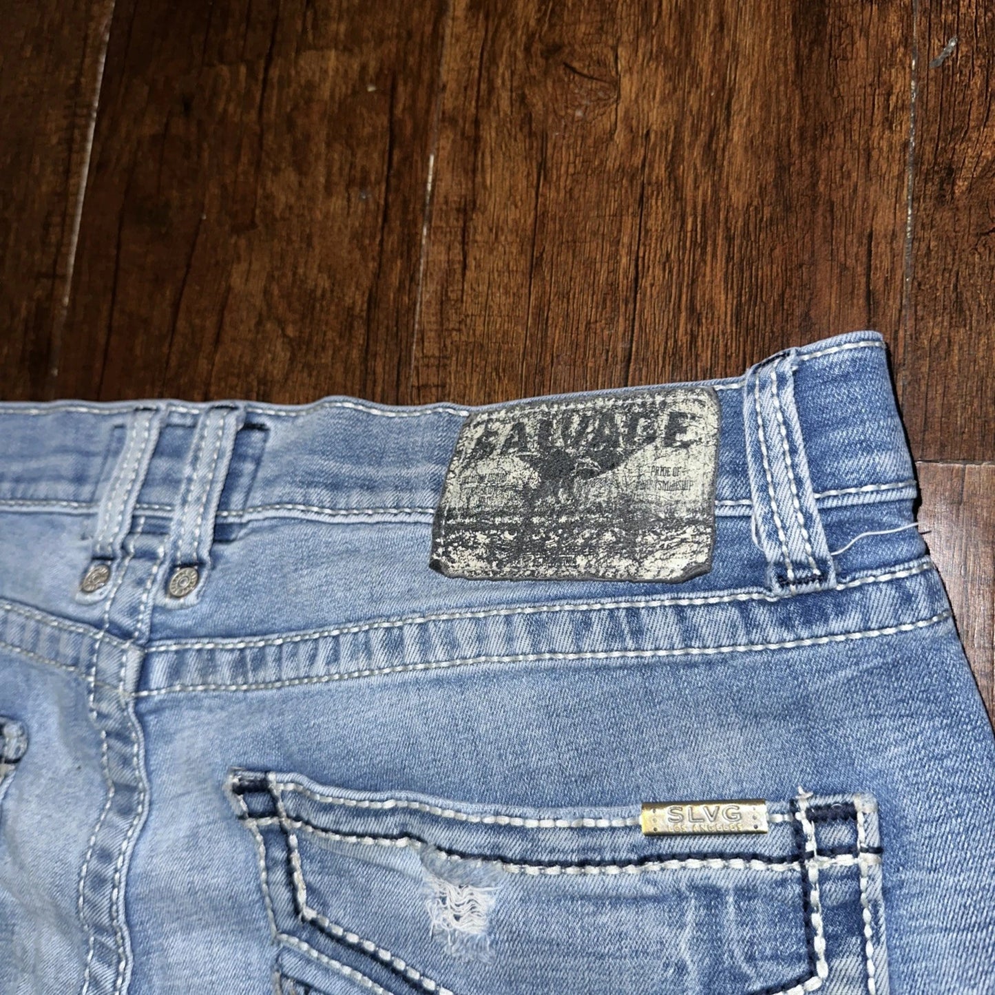 Salvage Supply Buckle Jeans Mens 36L 36x30 Mayhem Straight Regular Stretch Denim