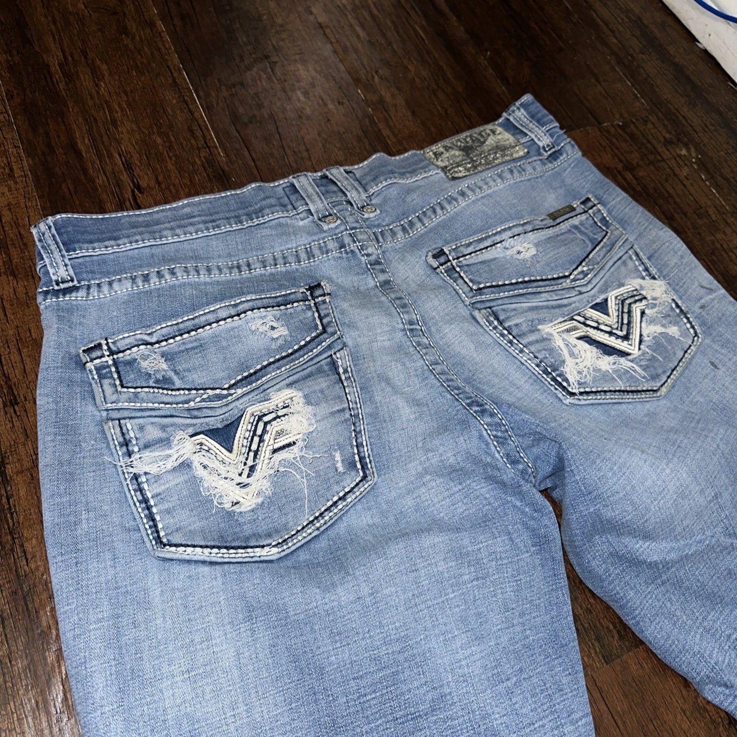 Salvage Supply Buckle Jeans Mens 36L 36x30 Mayhem Straight Regular Stretch Denim
