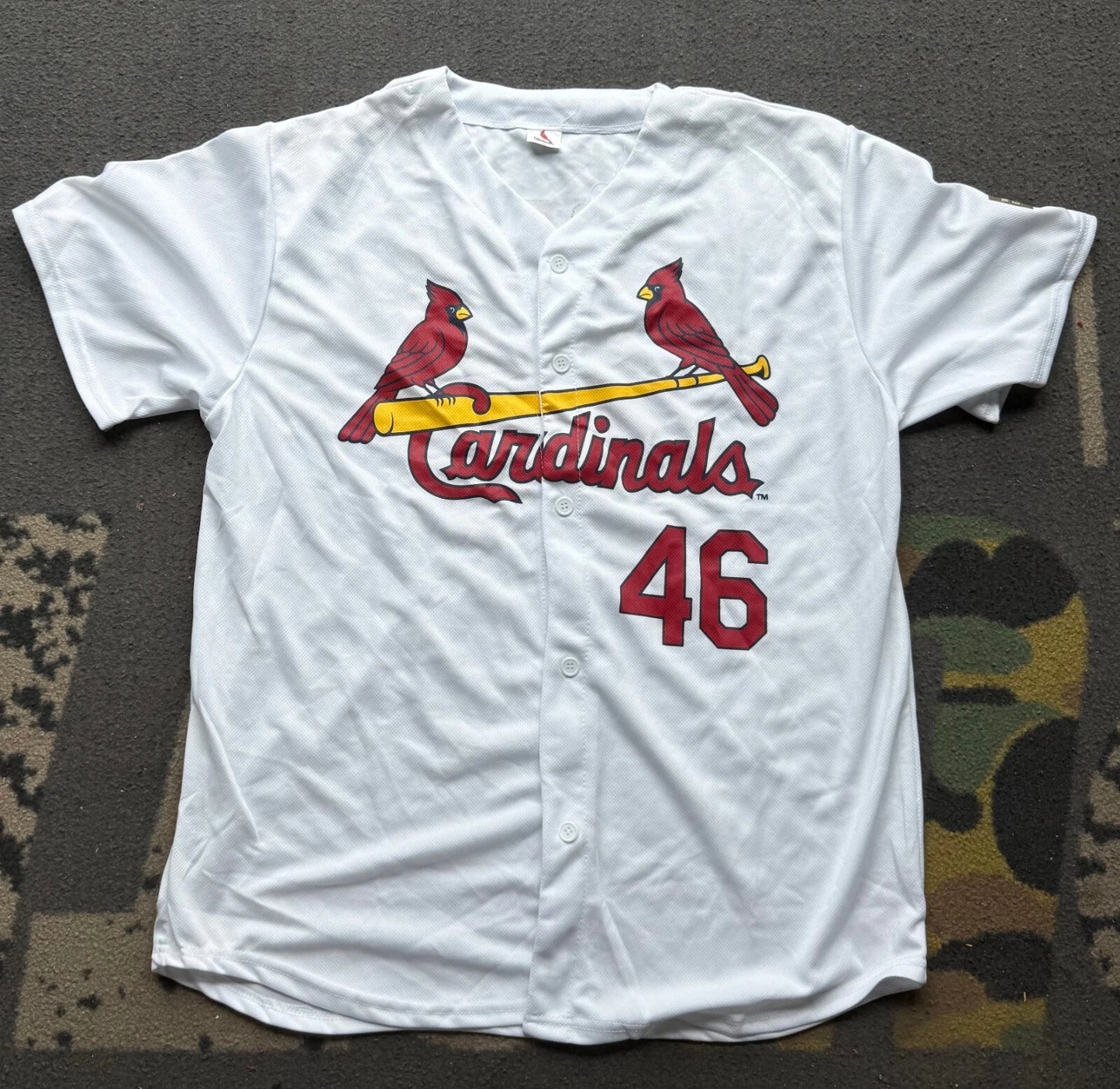 St Louis Cardinals Mens #46 Paul Goldschmidt MLB White Baseball Jersey Size XL