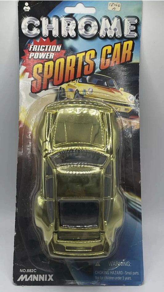 Chrome Sports Car Porsche Friction Power MANNIX Gold NO. 882C Vintage