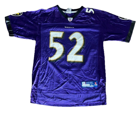 Reebok Purple Baltimore Ravens Ray Lewis #52 Youth NFL Jersey Large 14-18