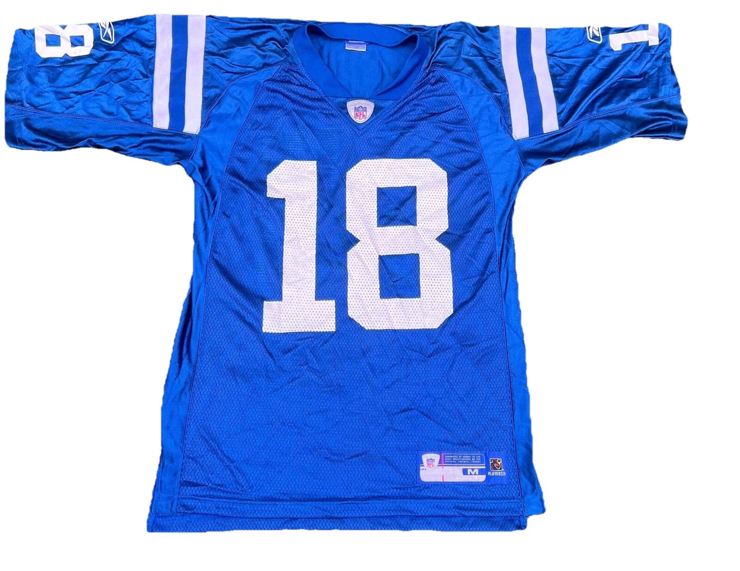 Reebok NFL Indianapolis Colts #18 Peyton Manning On Field Jersey Size M RARE