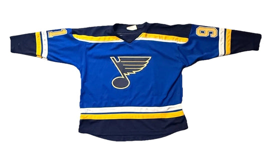 Vintage St Louis Blues Y2K #91 NHL Youth Jersey Rare XL SHIPS FAST TARASENKO