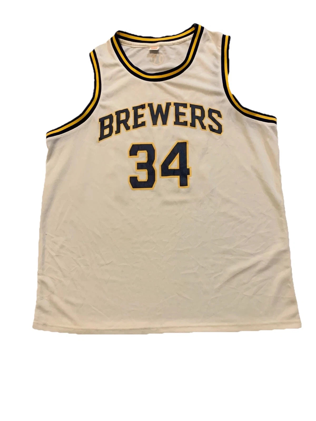 ESPN Y2K Milwaukee Brewers Giannis Antetokounmpo #34 Basketball RARE Jersey XL