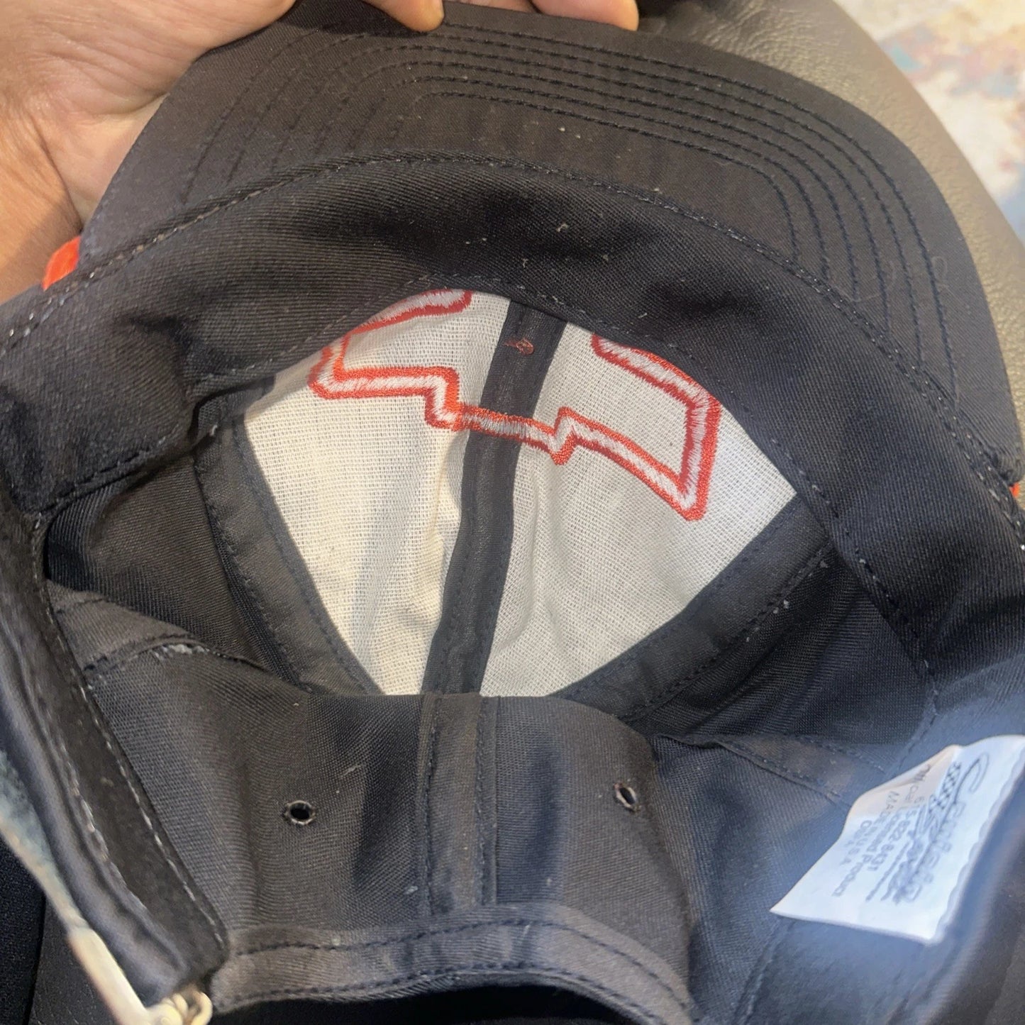 Vintage Chevrolet Chevy Logo Trucker Hat Cap Bowtie Black Red Rope Snapback USA