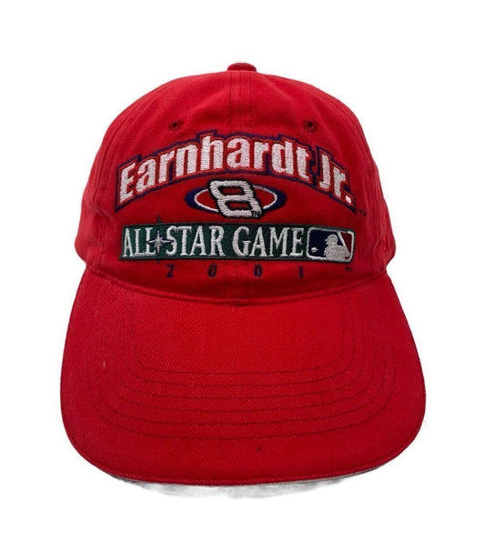Earnhardt Jr. 8 All-Star Game 2001 Nascar Red Baseball Cap Hat RARE SHIPS FAST!!