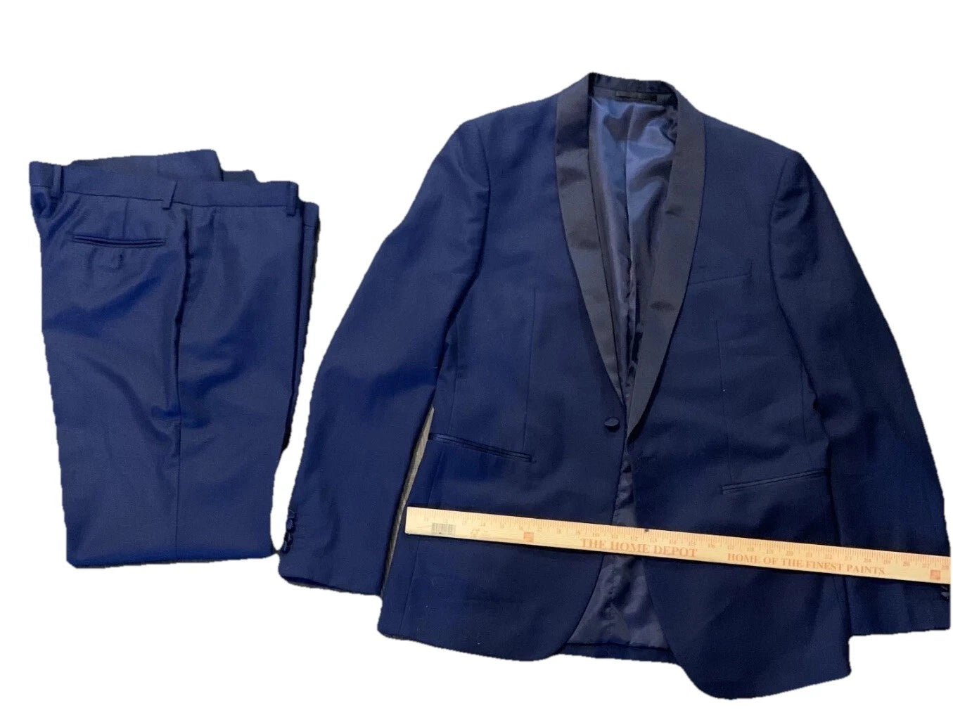 Braveman Mens Blue Classic Casual Suit Single Breasted Blazer Size 36W