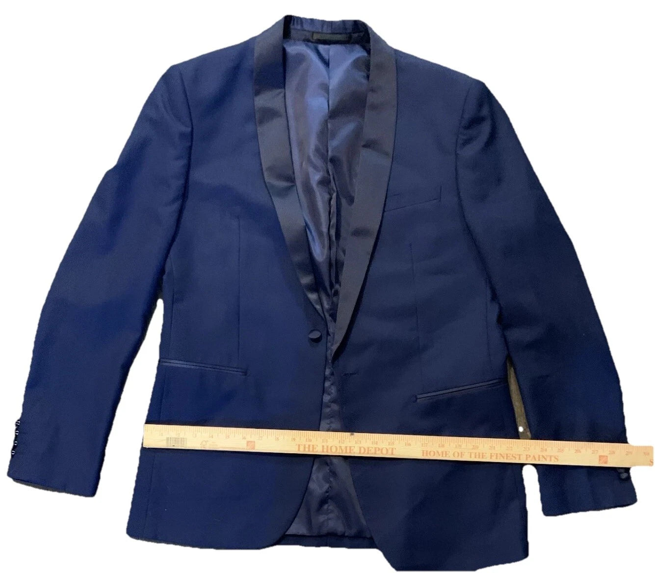 Braveman Mens Blue Classic Casual Suit Single Breasted Blazer Size 36W