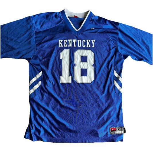 Nike Mens University Of Kentucky Wildcats Blue #18 NFL Authentic Jersey Size XL