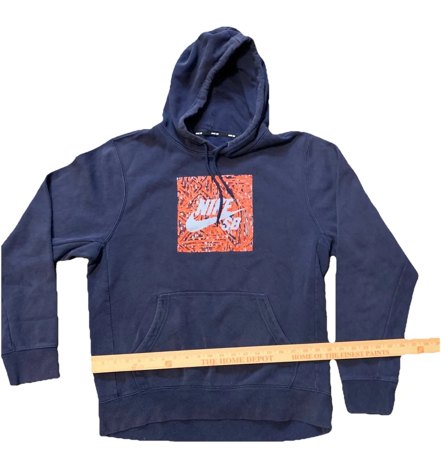 Nike SB Midnight Navy Triangle Graphic Skateboarding Pullover Drawstring Hoodie