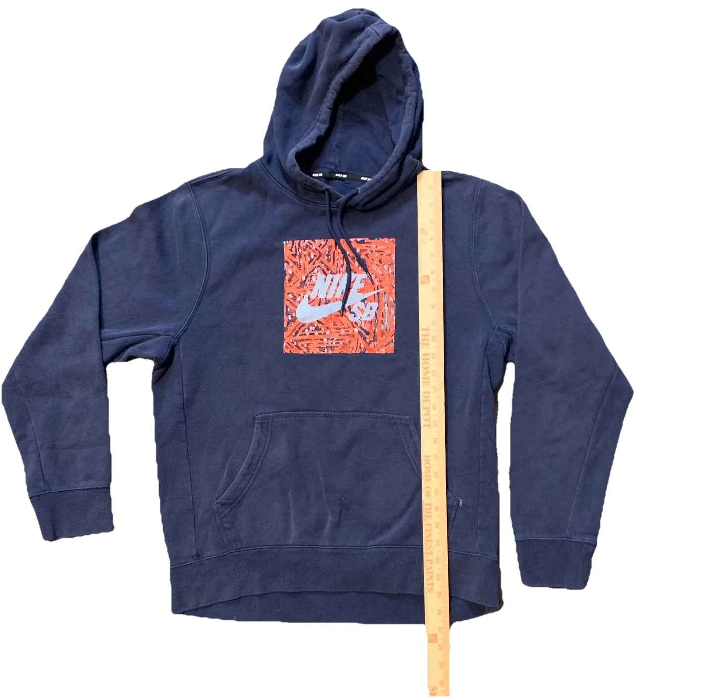 Nike SB Midnight Navy Triangle Graphic Skateboarding Pullover Drawstring Hoodie