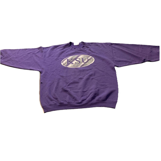 Vintage KSU Wildcats Purple Crewneck 2000s 1990s Kansas University RARE Y2K