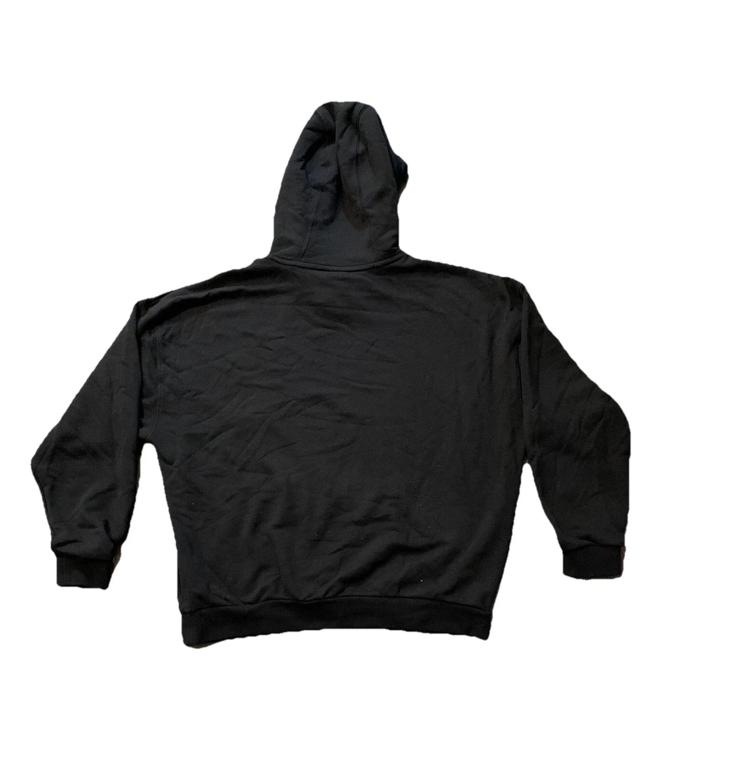 Nike Mens Black Oversized French Terry Drawstring Pullover Hoodie Size Small