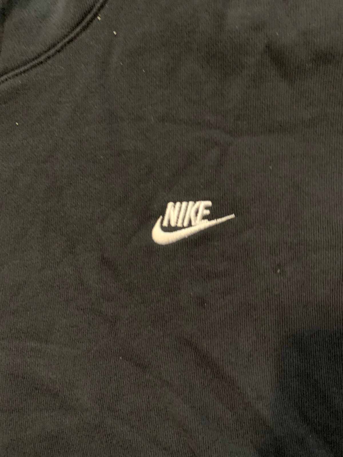 Nike Mens Black Oversized French Terry Drawstring Pullover Hoodie Size Small