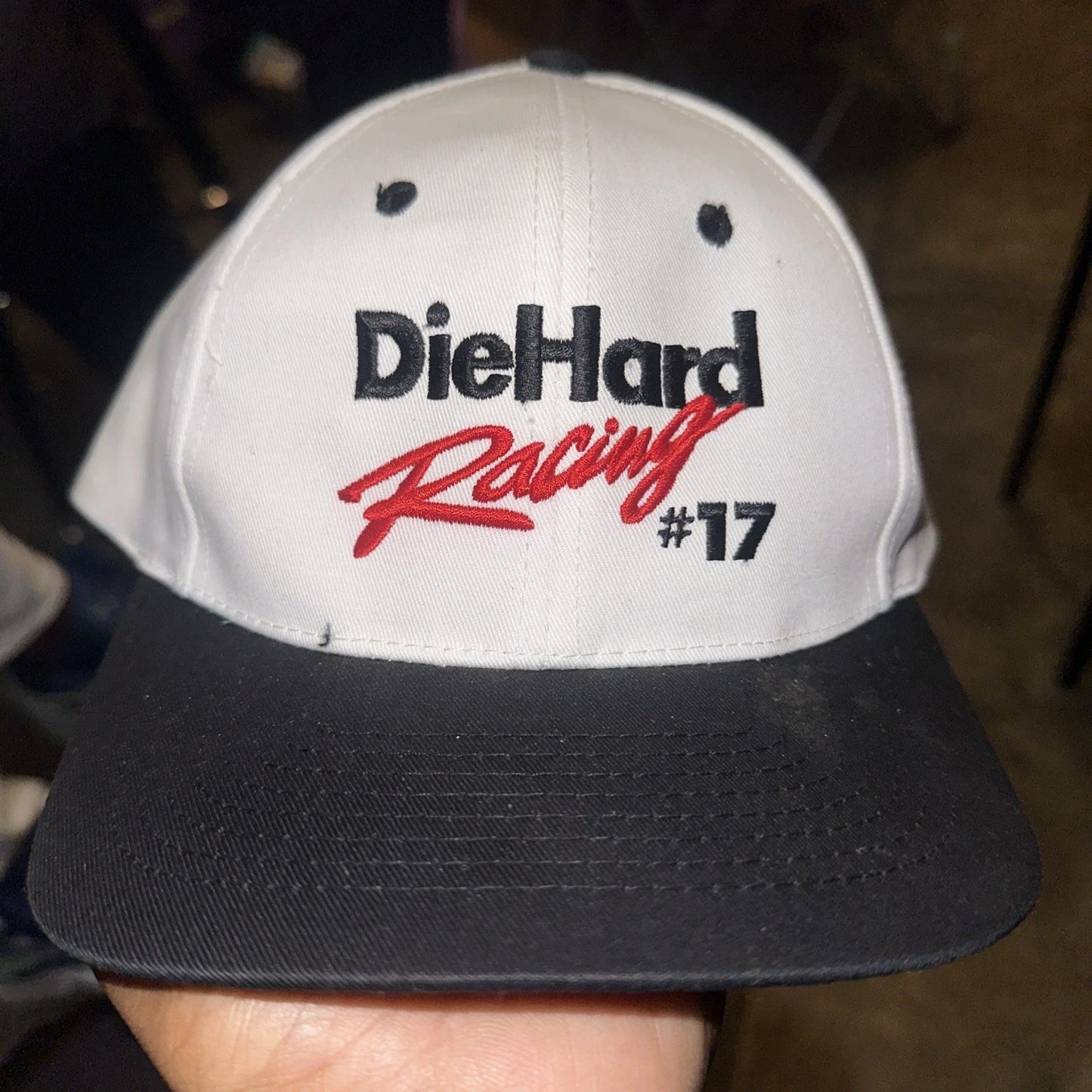 Die Hard Racing Hat Snapback Adjustable Nascar White Darrell Waltrip #17 RARE