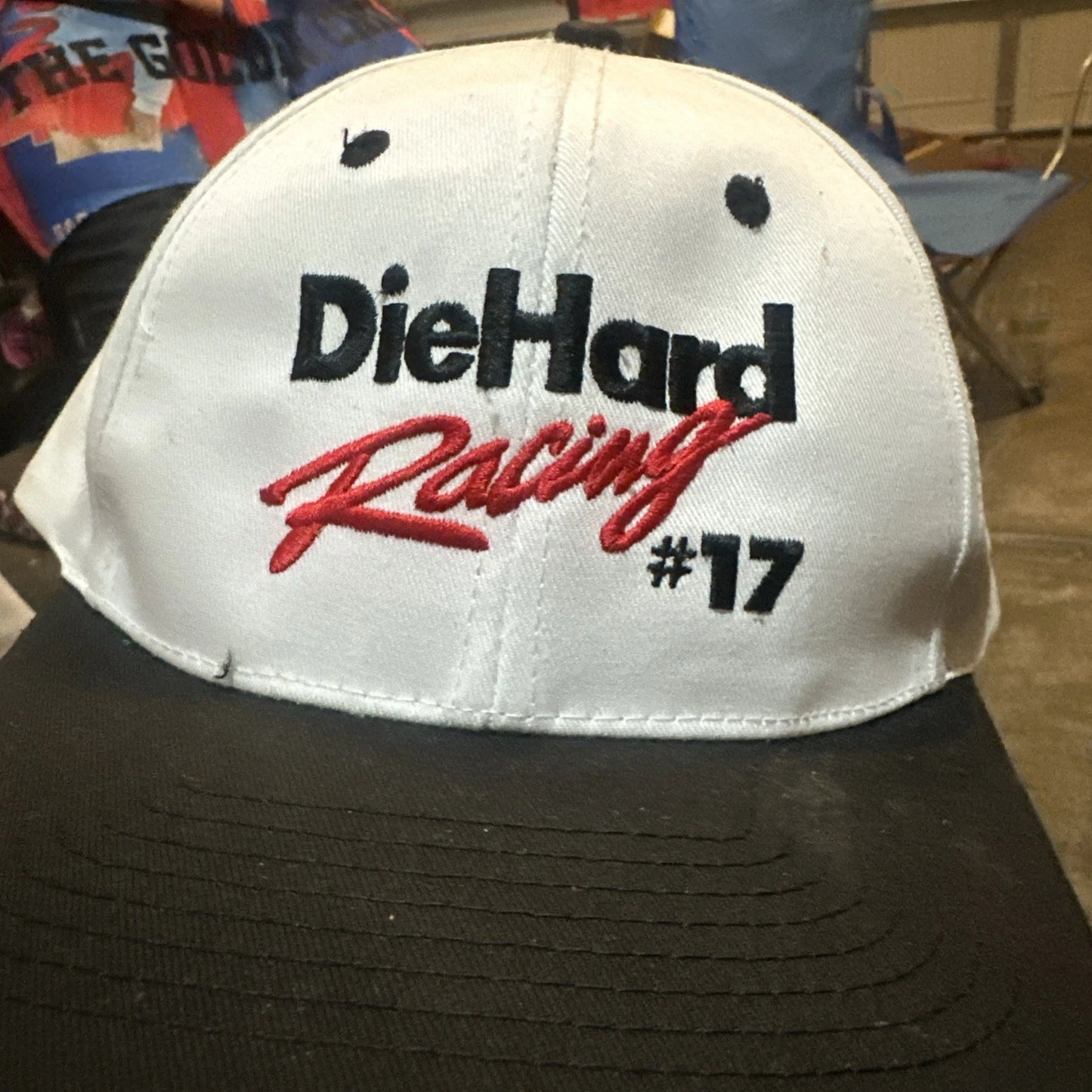 Die Hard Racing Hat Snapback Adjustable Nascar White Darrell Waltrip #17 RARE