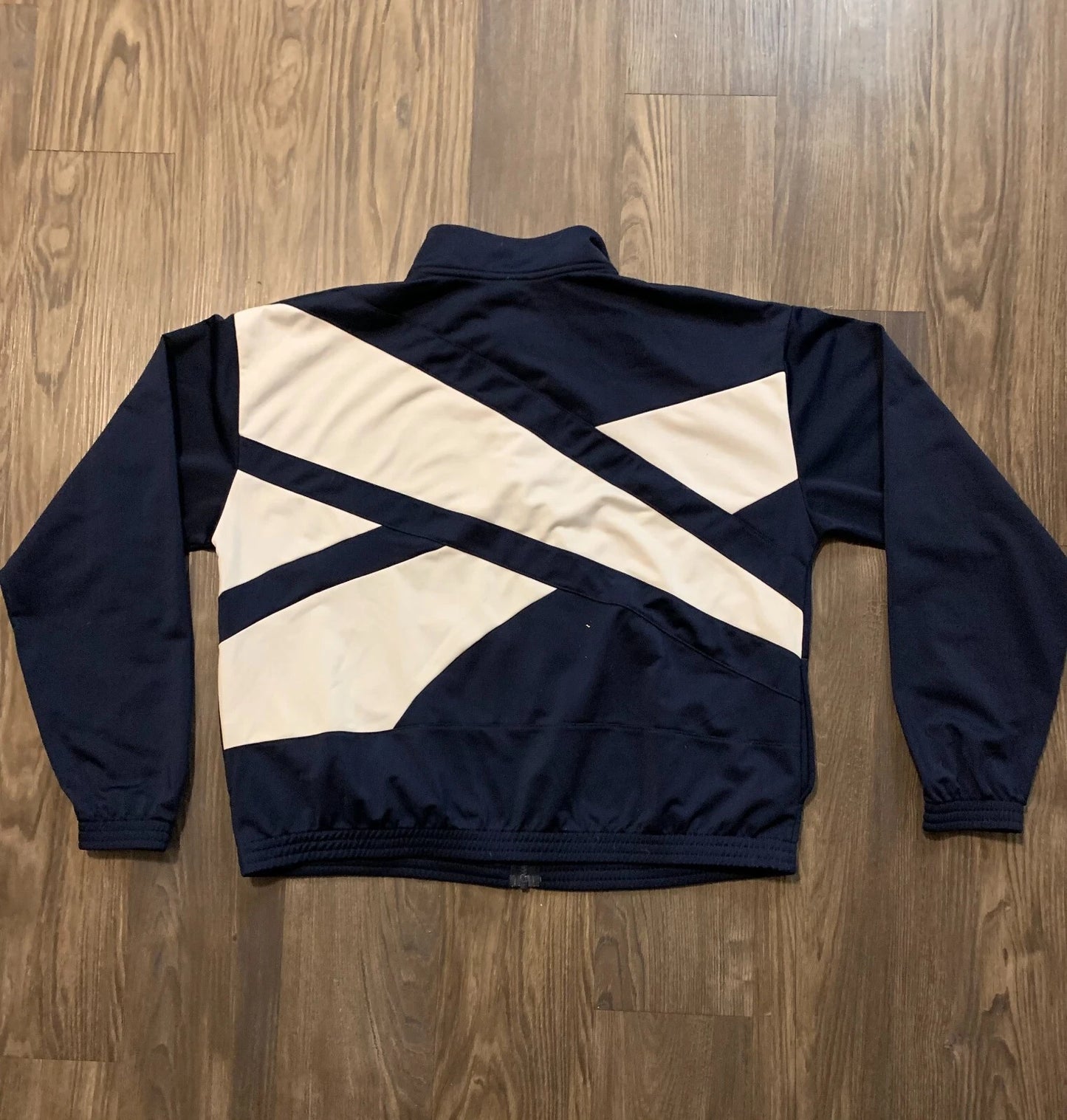 Reebok Y2k Navy Blue Speed Wick High Neck Regular Fit Tracksuit Jacket Size-XL
