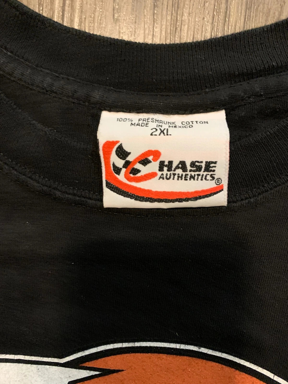 Chase Authentics Mens Black Dodge Charger Race Car #9 Pre-Shrunk T-Shirt 2XL