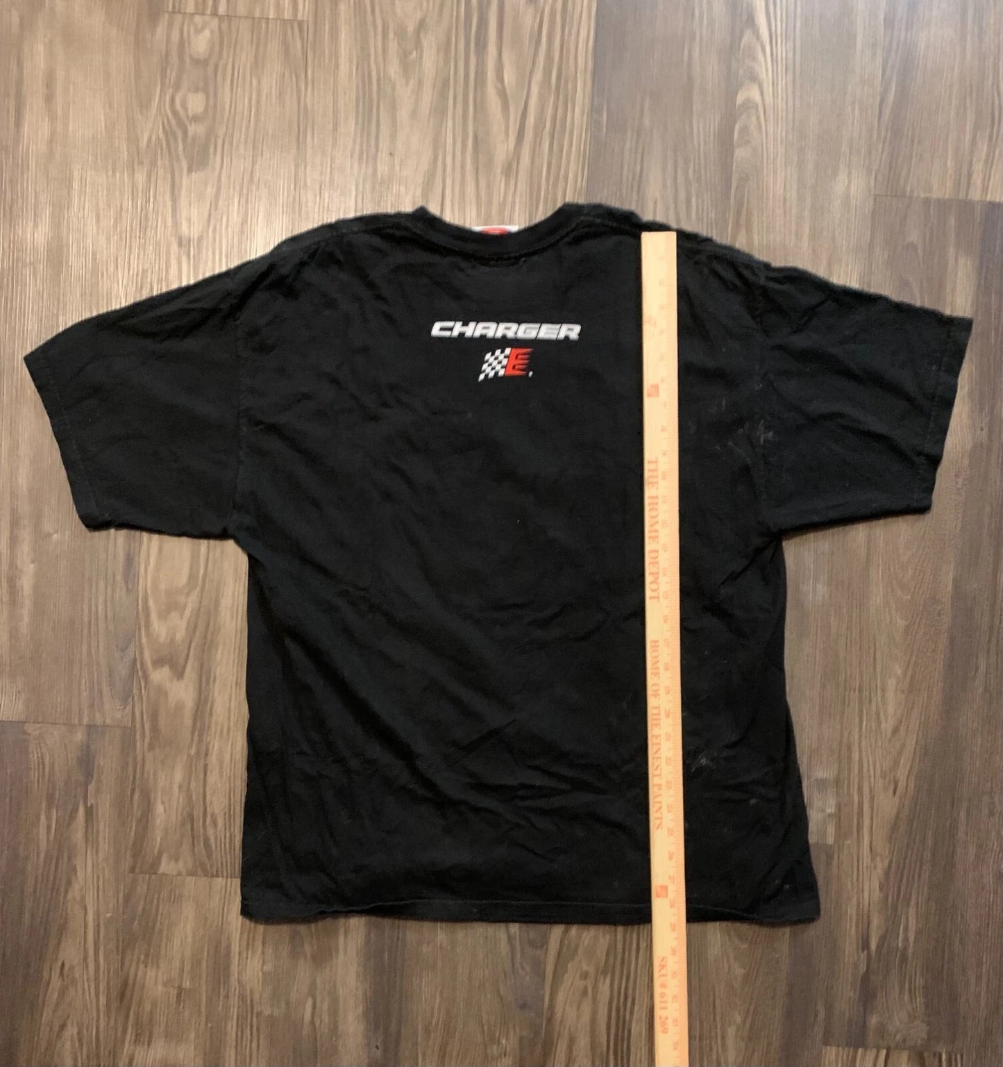 Chase Authentics Mens Black Dodge Charger Race Car #9 Pre-Shrunk T-Shirt 2XL