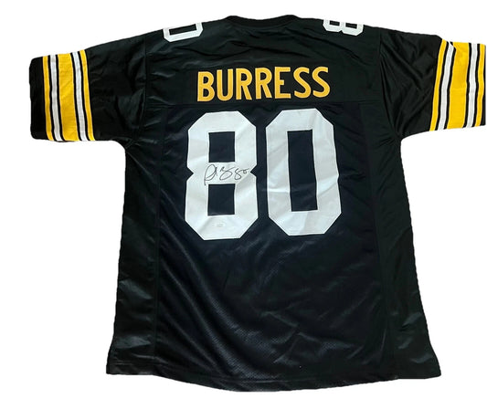 AUTOGRAPHED Plaxico Burress #80 Pittsburgh Steelers NFL Rare Vintage Jersey XL