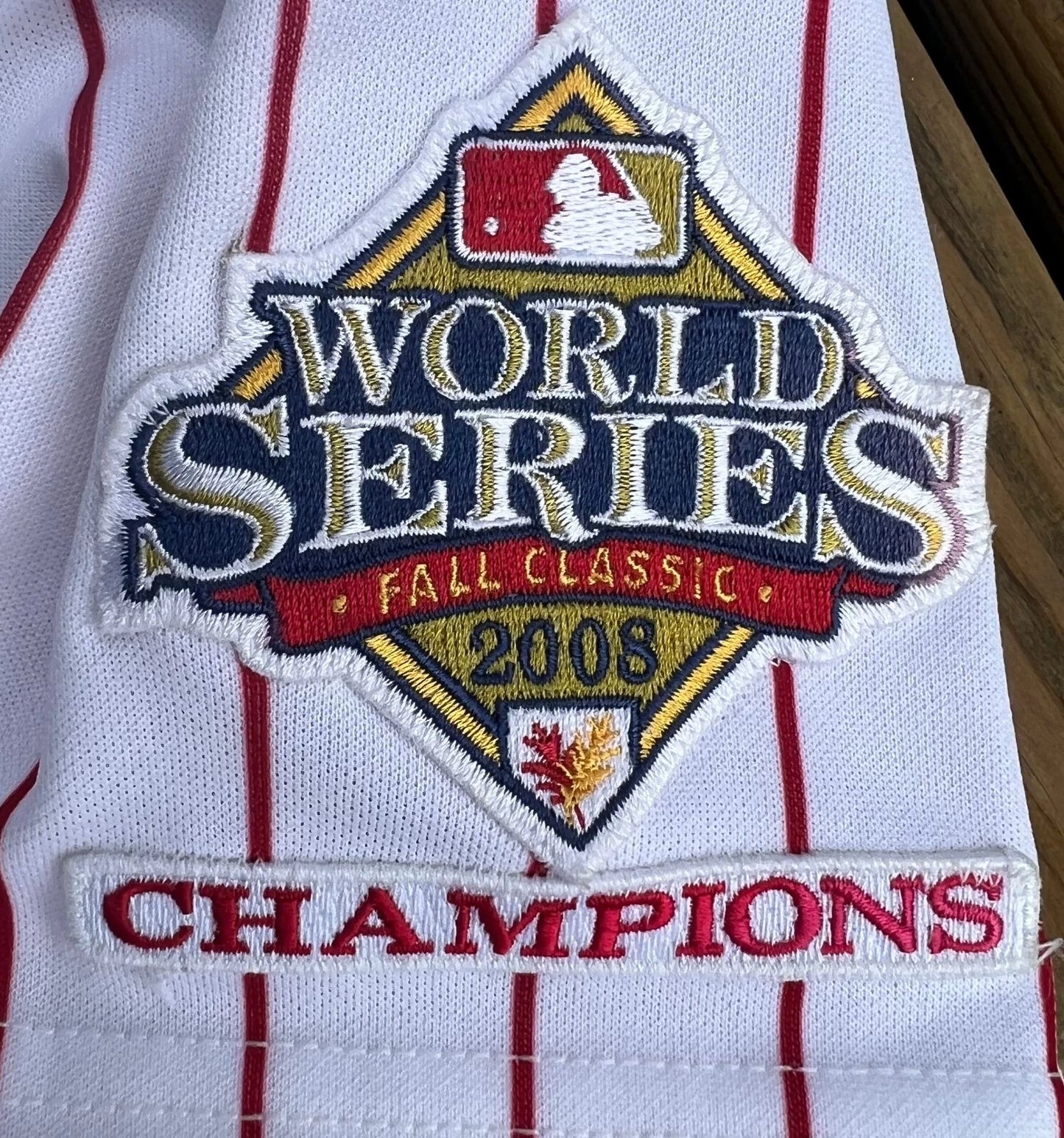 Majestic Philadelphia Phillies #6 Ryan Howard World Series RARE Jersey Size M