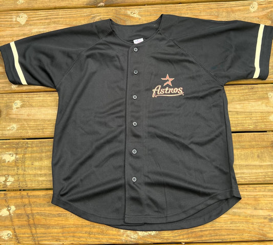 Houston Astros #22 Roger Clemens Vintage Black Youth Home Jersey Size 14/16 S