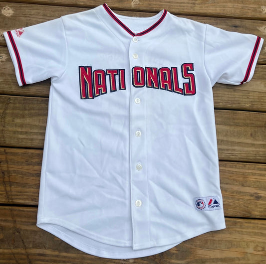 Vintage Majestic Washington Nationals Jersey #36 Armas White MLB Baseball Size S