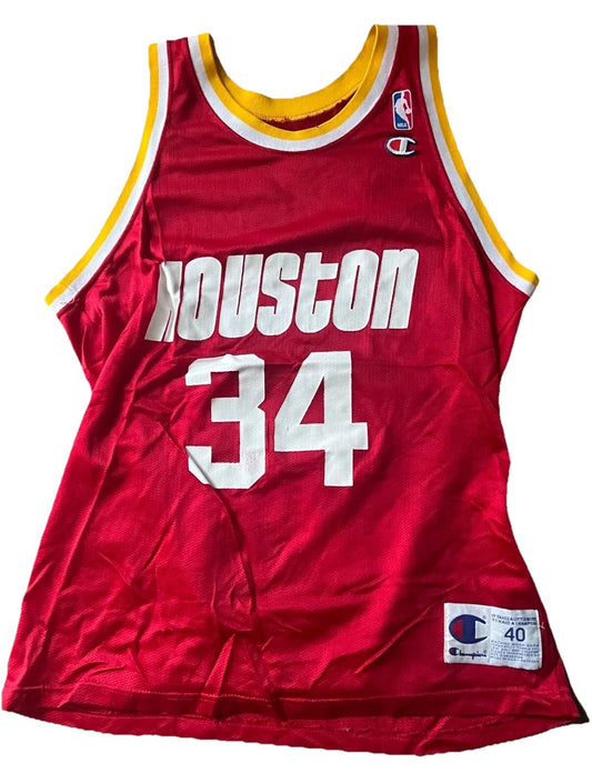 Houston Rockets Hakeem Olajuwon #34 NBA Jersey Red Mens Size Medium