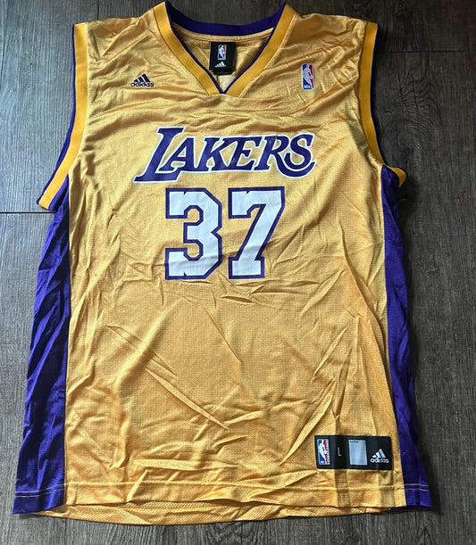 Adidas NBA Los Angeles Lakers Artest #37 Jersey Gold Men's Size Large