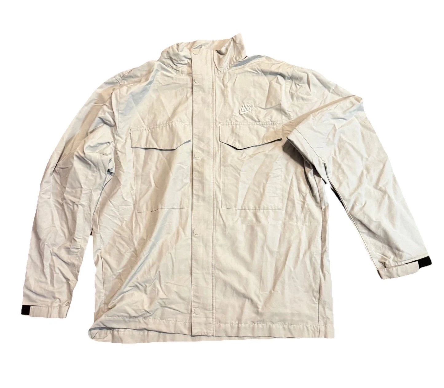 Nike Y2K Ivory Sportswear M65 Woven Lightweight Vintage Style Jacket Size XL