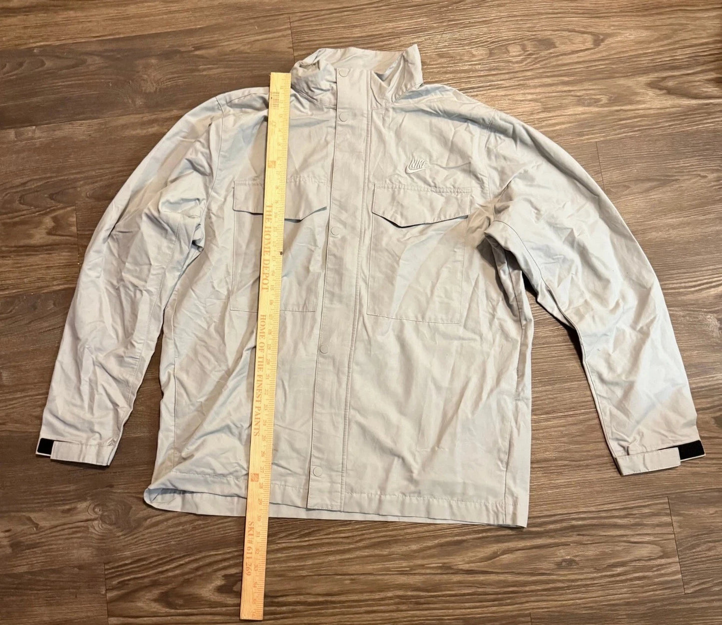 Nike Y2K Ivory Sportswear M65 Woven Lightweight Vintage Style Jacket Size XL