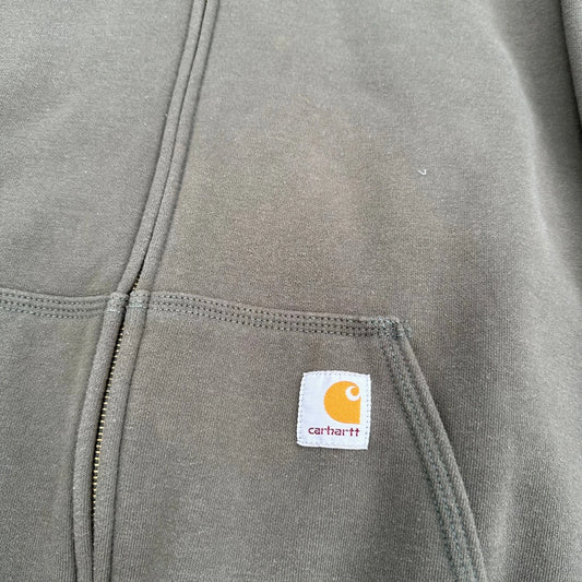 Carhartt Mens Gray Long Sleeve Ariens Logo Original Fit Full Zip Hoodie Size 2XL