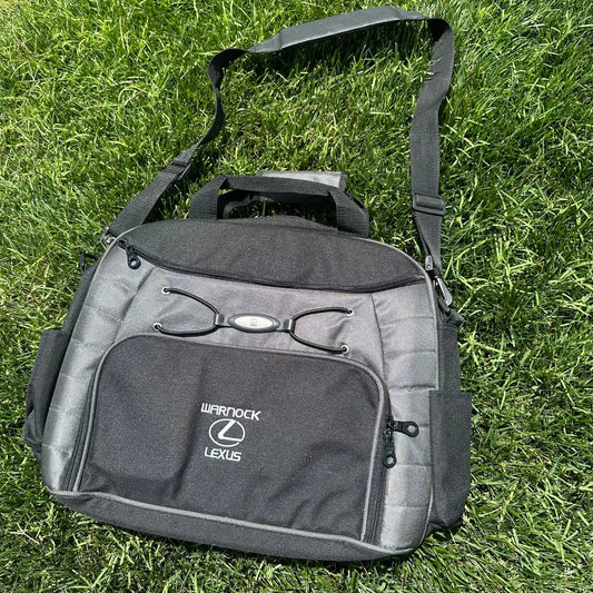 Lexus Vintage Carrying Case Black/Gray Laptop Bag With Shoulder Strap RARE Y2K